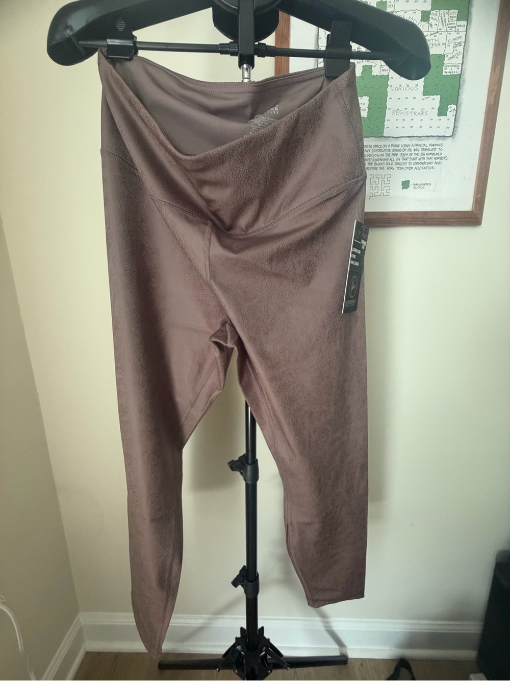 NWT 90 Degree by Reflex Vintage Lux Leather Look Leggings Sz XL